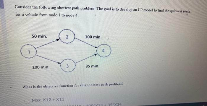 25 Consider the following shortest path problem.