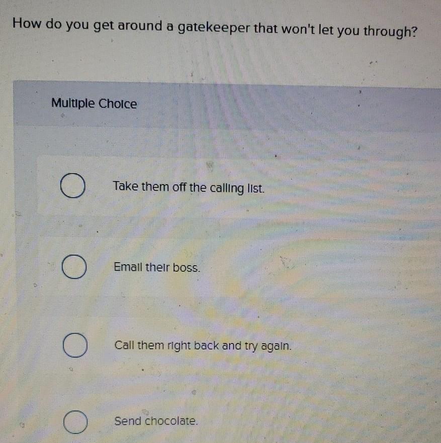 How do you get around a gatekeeper that won't let