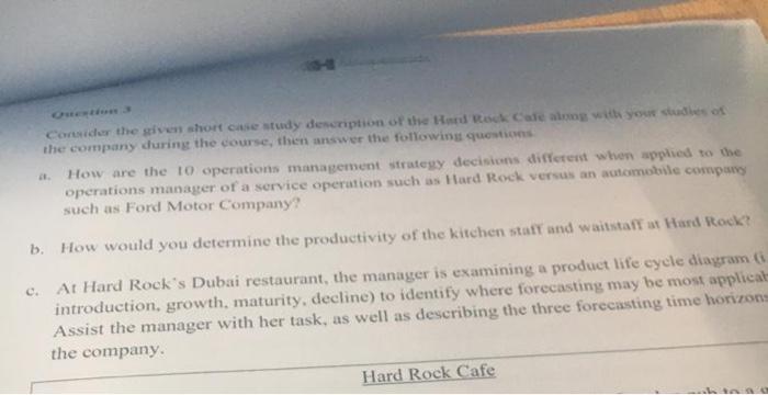 Corrider the given short case study description