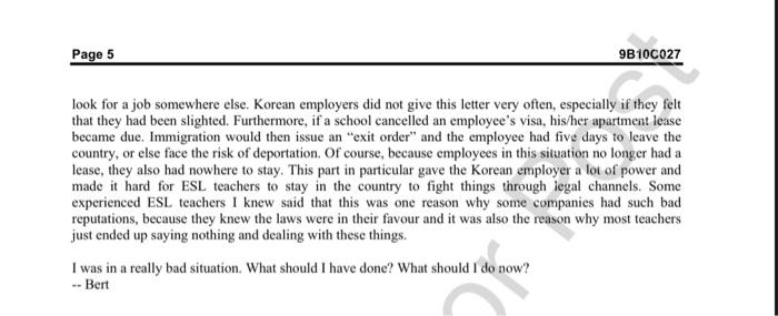 Why Bert in this situation, based on what you