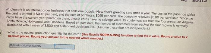 neip Save & Exit Wholemark is an Internet order
