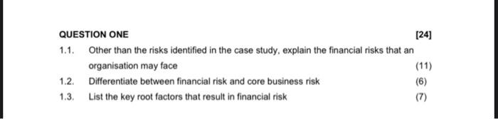 please tead case study and answer question 1