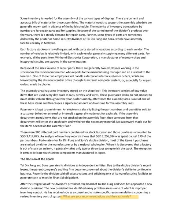 Case Focus: Tai Din Fung and Sons Pte Ltd