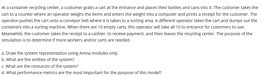 At a container recycling center, a customer grabs