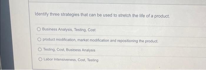 Identify three strategies that can be used to