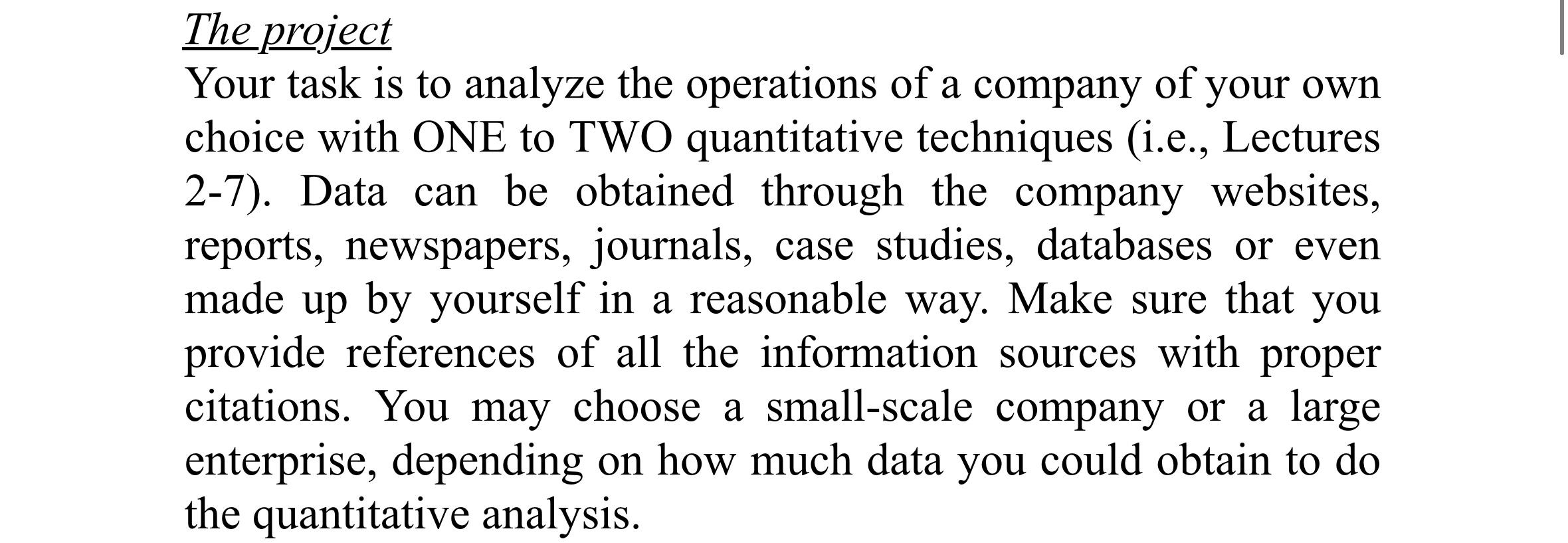 Assignment details Background Our course provides