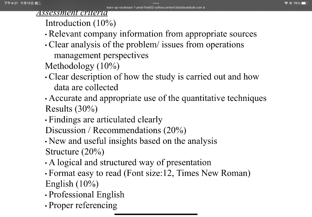 Assignment details Background Our course provides