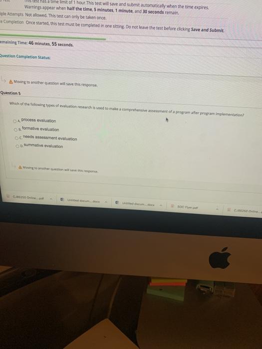 a time limit of 1 hour. This test will save and