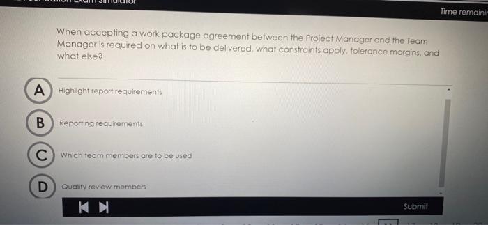 When accepting a work package agreement between