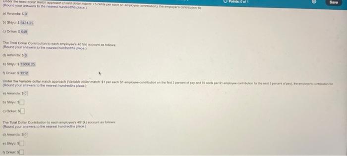 Only b, c , e and f from the last section