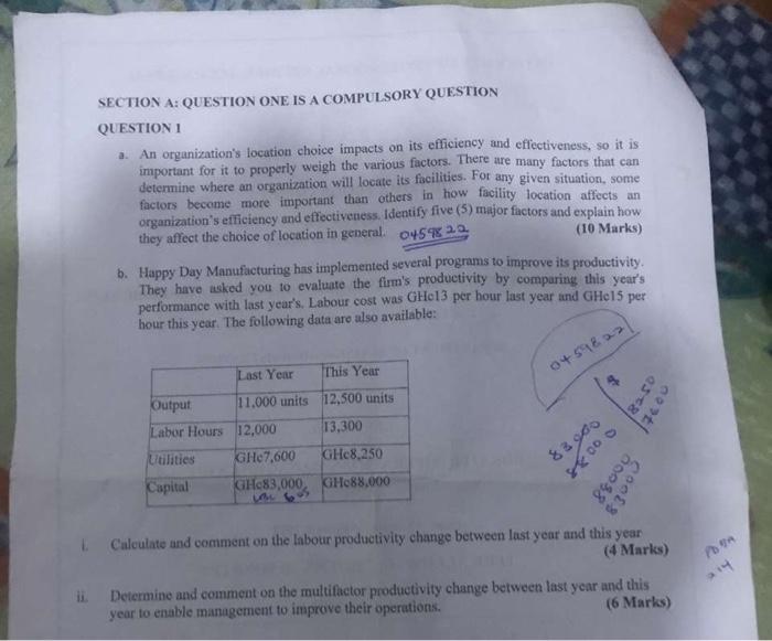 SECTION A: QUESTION ONE IS A COMPULSORY QUESTION