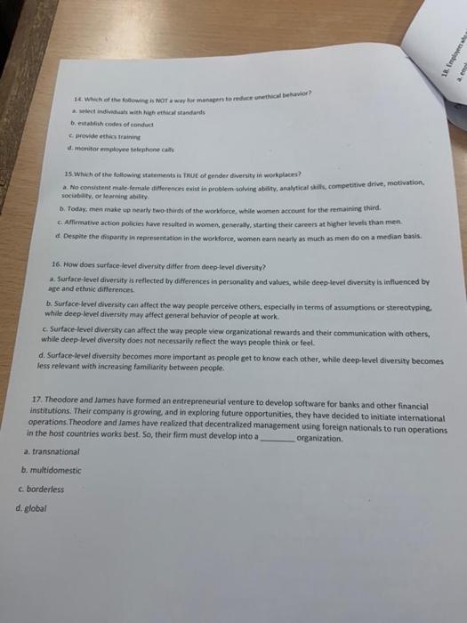 traned permpective. What can be illedurced atrout