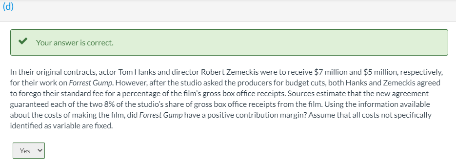 (Case and requirements c, d, and e are reprinted