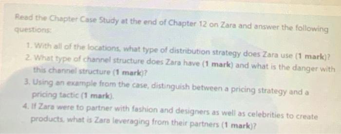 Read the Chapter Case Study at the end of Chapter