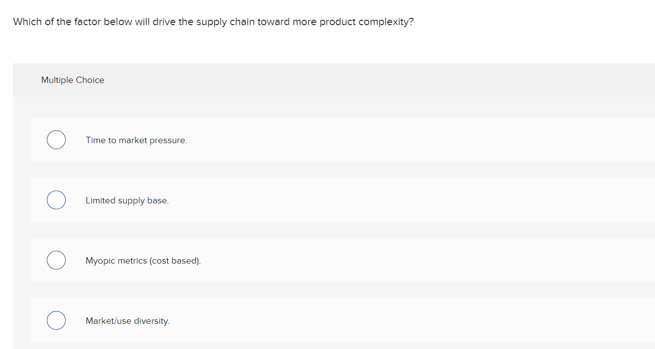 Which of the factor below will drive the supply
