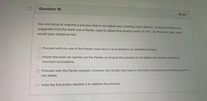 Question 16 50 pts You are trying to improve a