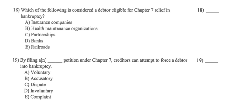 18) 18) Which of the following is considered a