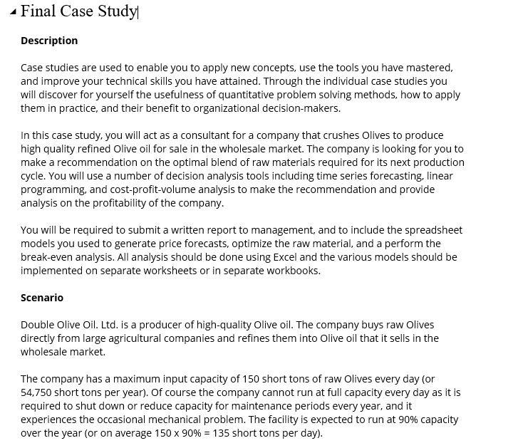 Can you please write the Description of the