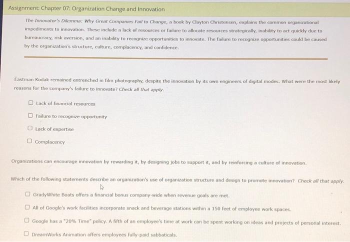 Identify the step in the innovation proces at