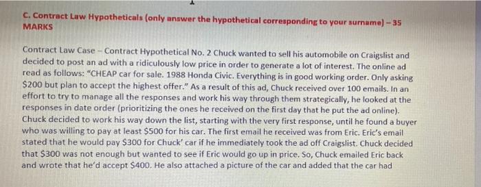 explain using the principle of comtract law , the