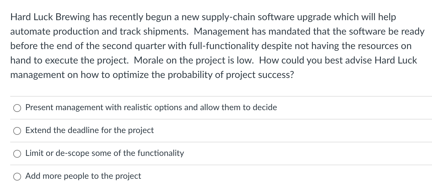 Hard Luck Brewing has recently begun a new