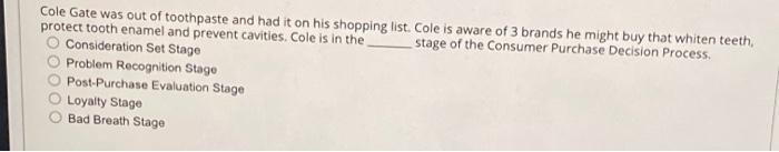 Cole Gate was out of toothpaste and had it on his