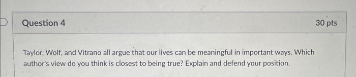 Taylor, Wolf, and Vitrano all argue that our