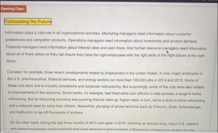 please answer questions one and two and please