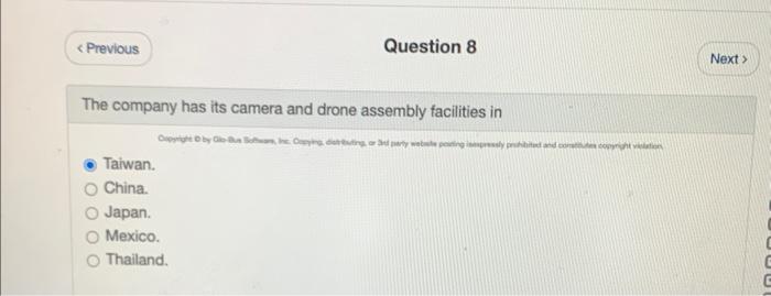 The company has its camera and drone assembly