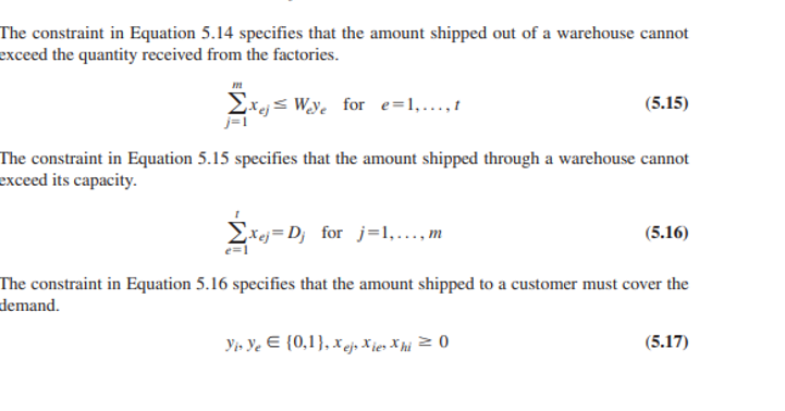 Write down the open formulation of the supply