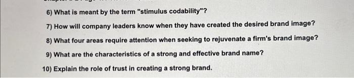 6) What is meant by the term "stimulus