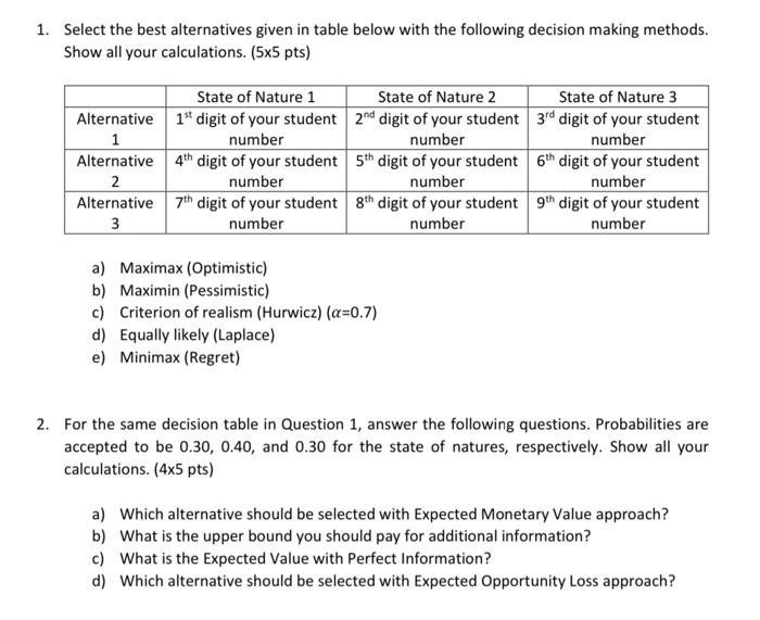 I need the answer with calculations. thanks this