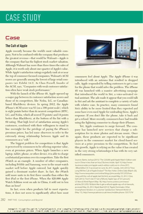 Question 2 (5 points) What are Apple Customers