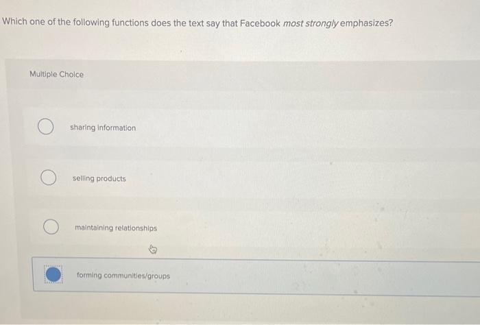 Which one of the following functions does the