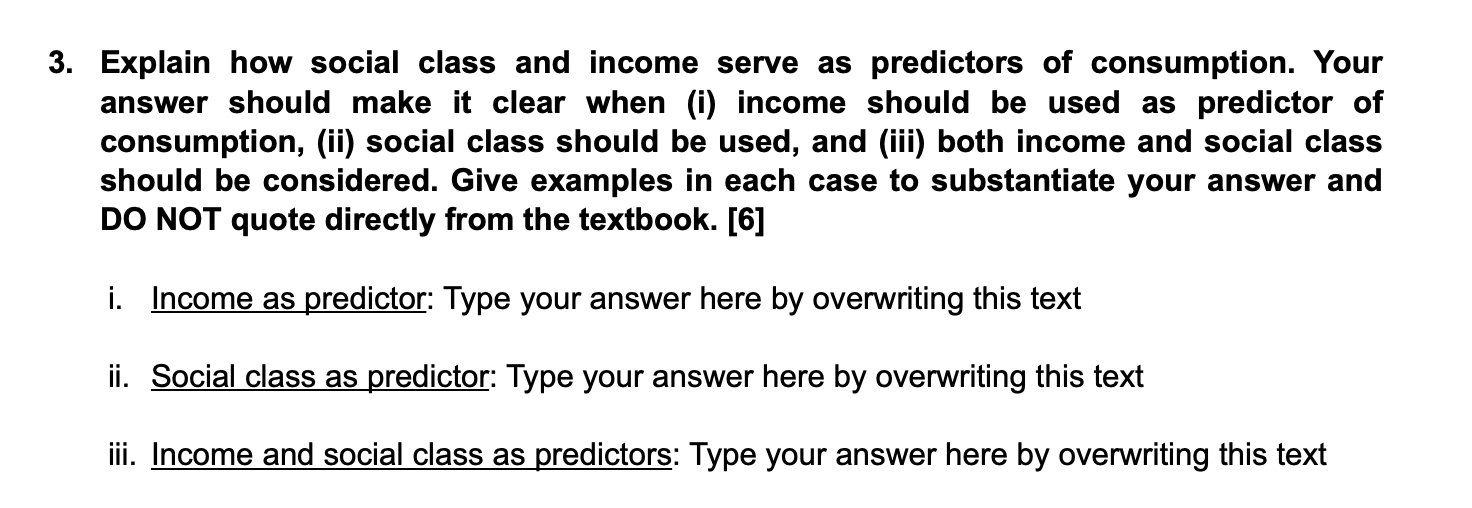 Subject: Consumer Behaviour Explain how social