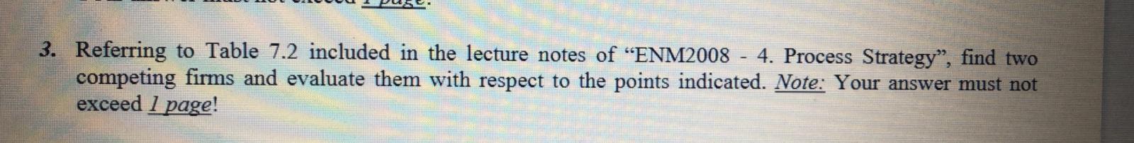 3. Referring to Table 7.2 included in the lecture