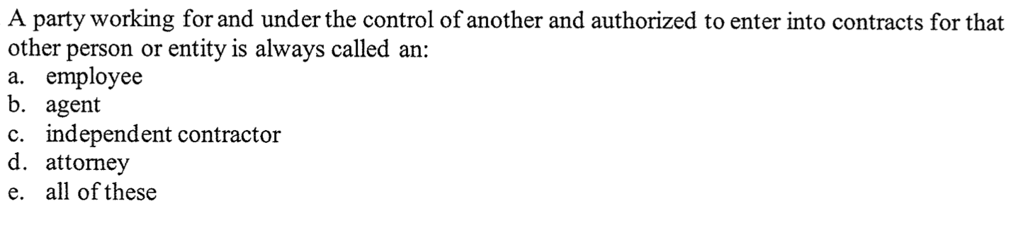 A party working for and under the control of