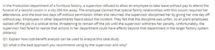 In the Production department of a furniture