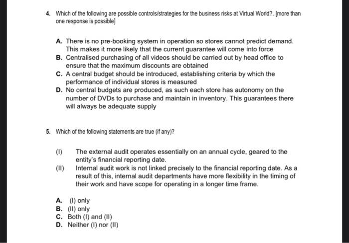 ACCA Auditing TECH PLANET (Questions 1 - 5) You