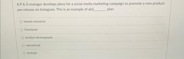 AP \& G manager develops plans for a social media