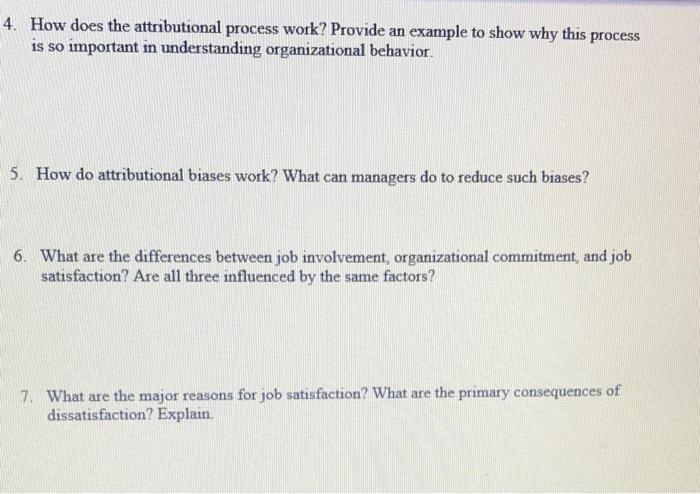 4. How does the attributional process work?
