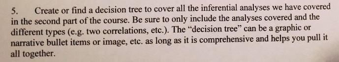 5. Create or find a decision tree to cover all