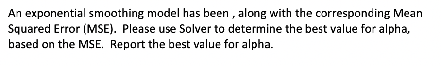 Please show work on excel :D An exponential