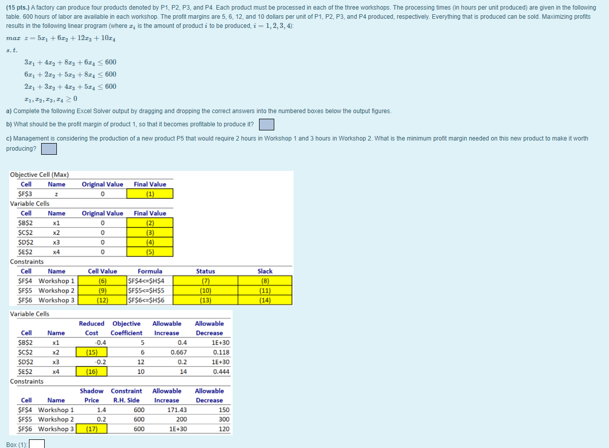 Box (1): Box (2) Box (3) Box (4) Box (5) Box (6)