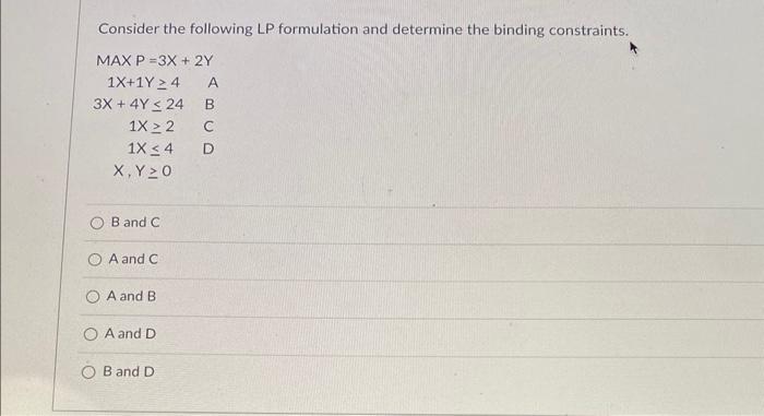 Consider the following LP formulation and