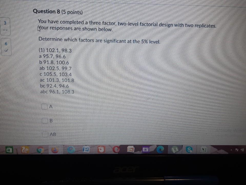 3 Question 8 (5 points) You have completed a