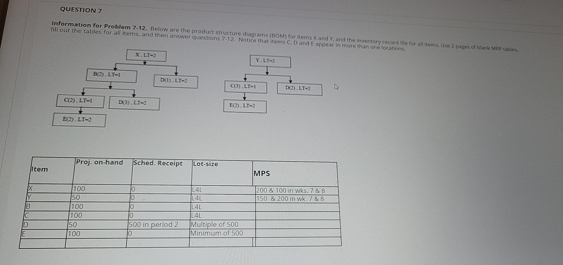 Help please and thank you :) QUESTION 7