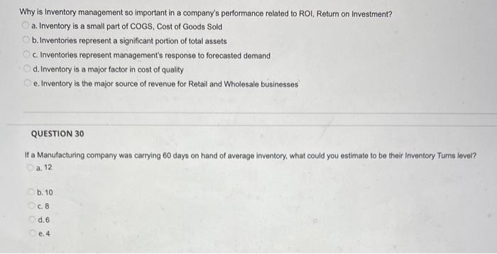 Why is Inventory management so important in a