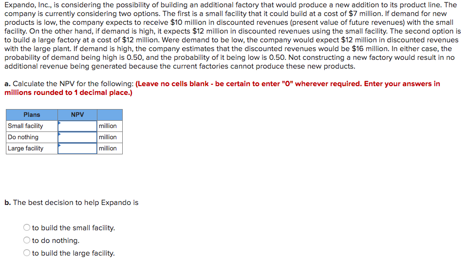 Expando, Inc., is considering the possibility of