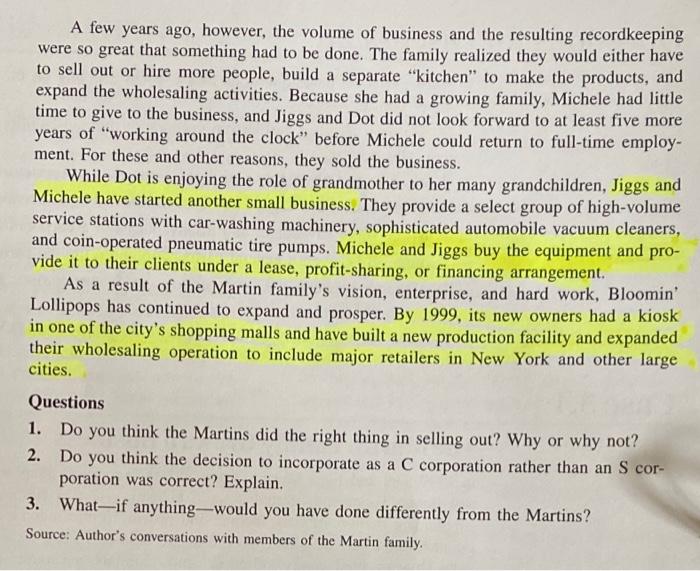 The Martin Family Grows a Business In 1989, Dot